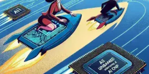 "Lisa Su, CEO of AMD, discusses the company's strategy to compete with Nvidia in the AI chip market during a press conference."