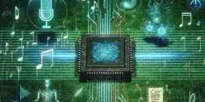 "Evernote AI voice note transcription feature displayed on a smartphone screen, showcasing the app's interface with audio waveform and transcribing text, highlighting its innovative capabilities for efficient note-taking."